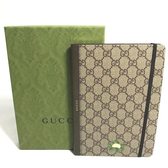 Auth GUCCI GG notebook stationery notebook PVC Beige - Picture 6 of 16